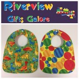Reversible Bib - Dinosaurs & Spots Reversible Bib - Dinosaurs & Spots